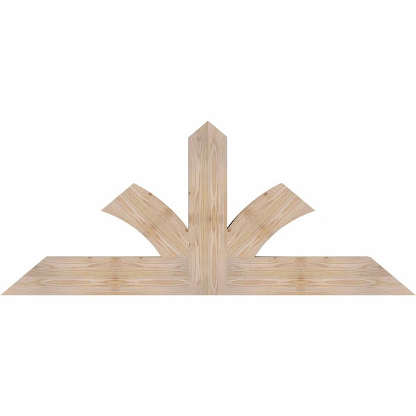 Ekena Millwork Richland Smooth Timber Gable Bracket, Douglas Fir, 60"W x 25"H x 3 1/2"D x 5 1/2"F, 10/12 Pitch GBW060X25X0406RIC00SDF - main